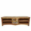 Large Handcrafted Carved Indian Furniture Wooden MutiColour TV Unit Entertainment Media Unit Vintage160x40x50cm