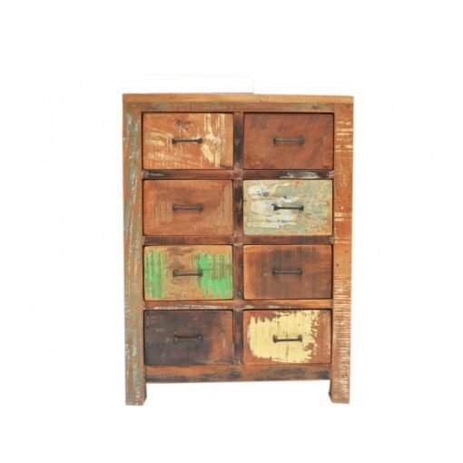 Handcrafted carved indian furniture handmade solid wood multicolour dresser 62x40x94cm