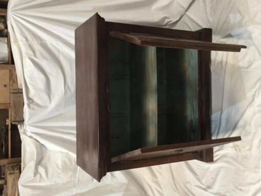 Handcrafted Carved Solid Wood Indian Furniture Contemporary Brown Cabinet 106x50x97cm - Image 6