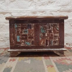 Handcrafted Carved Handmade Indian Blanket Box Solid Wood Hand Carved Chest 60x40x40cm