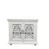 Handcrafted Indian Furniture Handmade Solid Hard Wood Carved Door Cabinet Jali Door White 90x40x90Cm