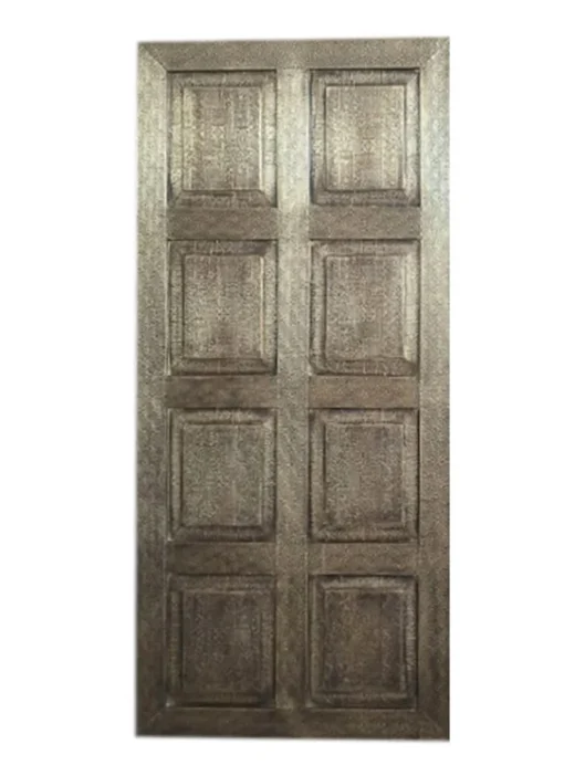 Sliding barn door brass cladded reclaimed wood bedroom doors rustic barndoor farmhouse decor architectural design 100x220cm