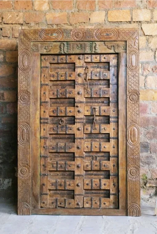 Antique indian doors style vintage door old world architecture ranch unique eclectic 100x220cm