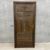 Handmade Carved Indian Style Solid Hard Wood Moroccan Custom Single Panel Door Brown 120x200Cm