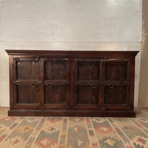 Handcarved indian furniture handmade solid wood sideboard carved doors brown190x46x97cm - Image 18
