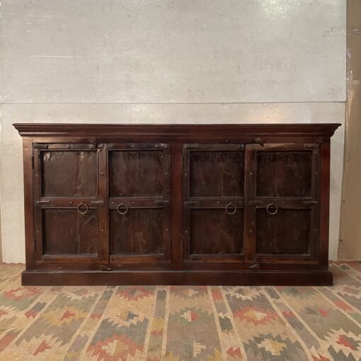 Handcarved indian furniture handmade solid wood sideboard carved doors brown190x46x97cm - Image 17