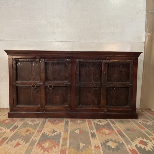 Handcarved indian furniture handmade solid wood sideboard carved doors brown190x46x97cm - Image 16