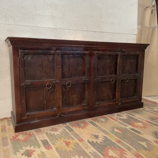Handcarved indian furniture handmade solid wood sideboard carved doors brown190x46x97cm - Image 14