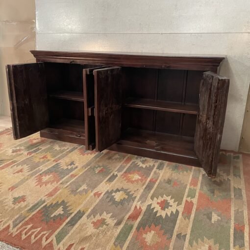 Handcarved indian furniture handmade solid wood sideboard carved doors brown190x46x97cm - Image 9