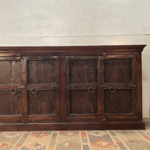 Handcarved indian furniture handmade solid wood sideboard carved doors brown190x46x97cm - Image 5