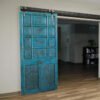 Rustic Farmhouse Vintage Sliding Barn Doors Single Carved Barn Doors Unique Eclectic 210x 100cm