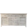 Handcrafted Carved Indian Furniture Handmade Solid Wood White Sideboard 183x40x90Cm