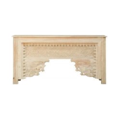 Hand Carved Console Table Bleach 150x40x90