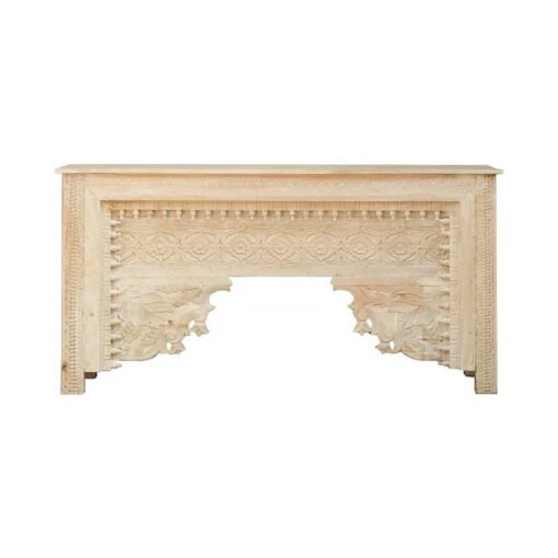 Hand Carved Console Table Bleach 150x40x90