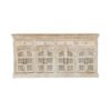 Handmade Indian Furniture Solid Hard Wood Carved 8Doors And 4 Drawers Sideboard 200x40x100Cm