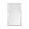 Mehrab Carved Mirror Frame White 100 x 150