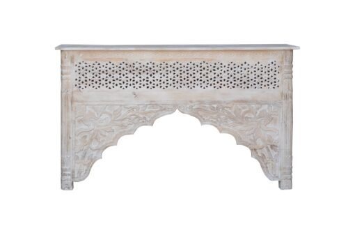 Mehrab carved console table sandblast finish 150x40x90