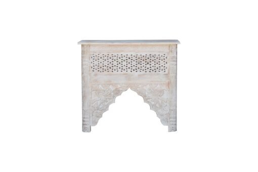 Mehrab carved console table sandblast finish 90x35x80