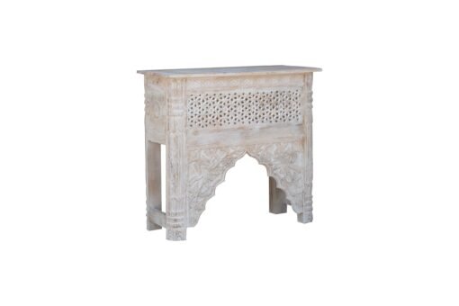 Mehrab carved console table sandblast finish 90x35x80 - Image 3