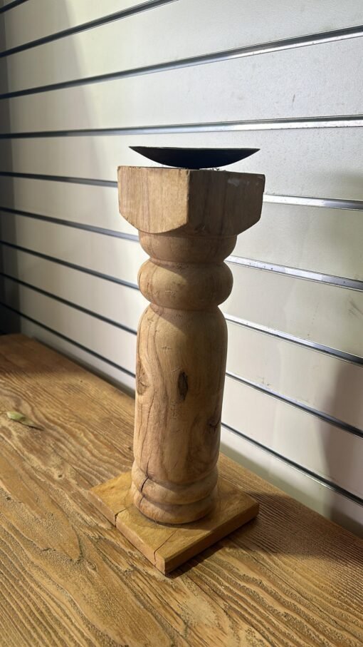 Candle stand bleach 13x13x36cm - Image 3