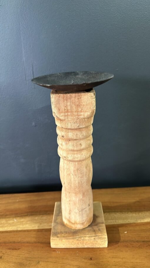 Bleach candle stand small 11x11x26cm