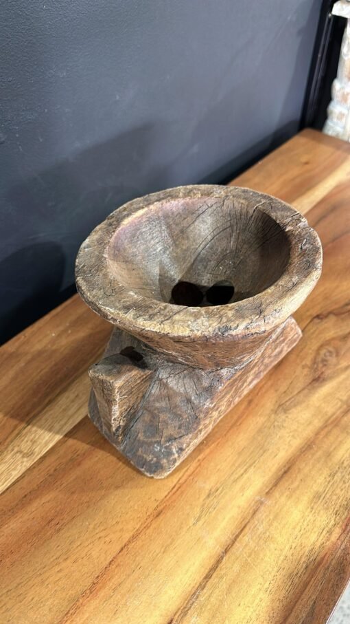 Wooden seed candle holder 16x16x14cm - Image 3