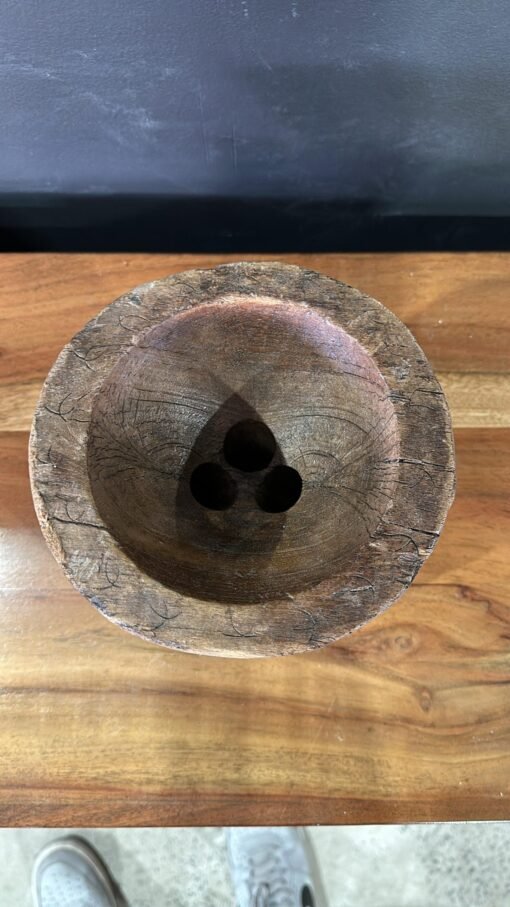 Wooden seed candle holder 16x16x14cm - Image 2