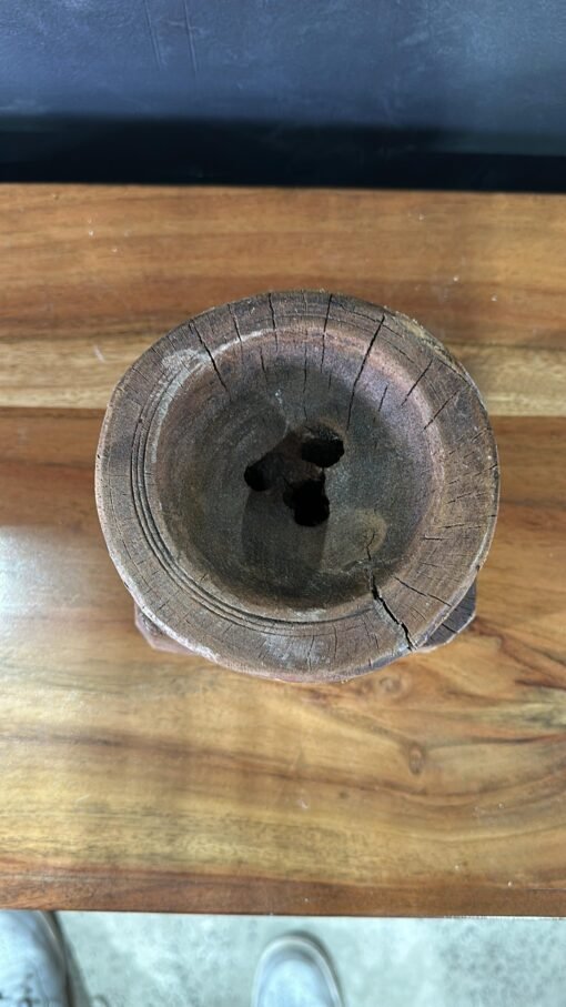 Wooden seed candle holder 12x12x14cm - Image 2