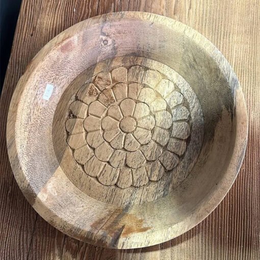 Natural wooden plate parat D 35 6cm