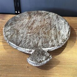 Rustic White plant stand Assorted D35 4cm