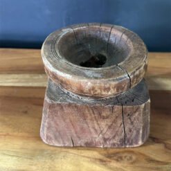 Wooden Seed Candle Holder 12x12x14cm