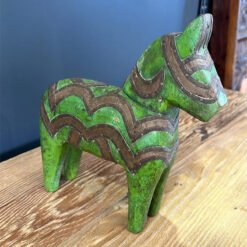Green Wooden Horse 8x23x26cm