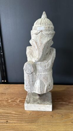Rustic white ganesha 12x10x41cm