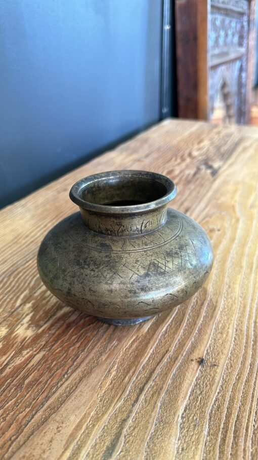 Brass pot small 13dx10cm - Image 2