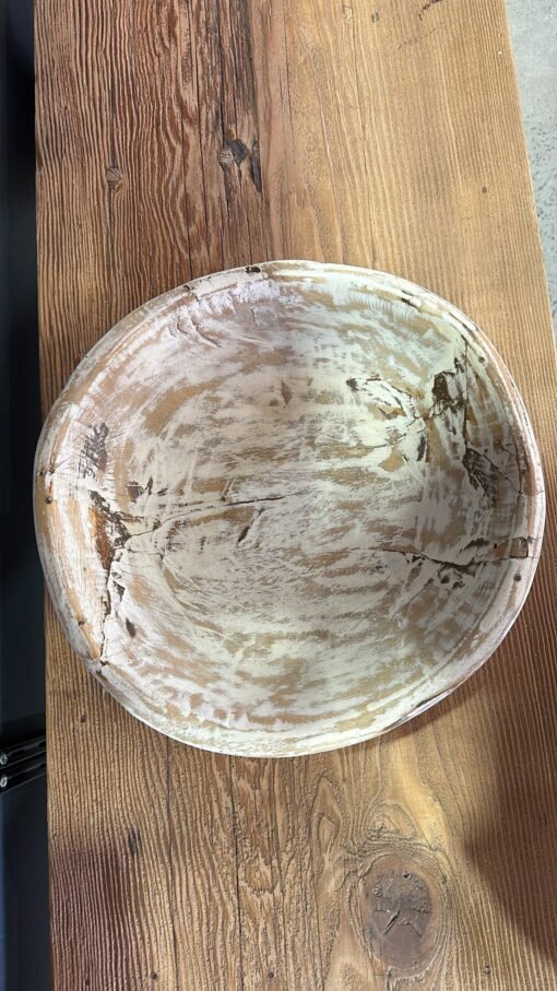 Rustic white assorted fruit bowl 36d 10cm