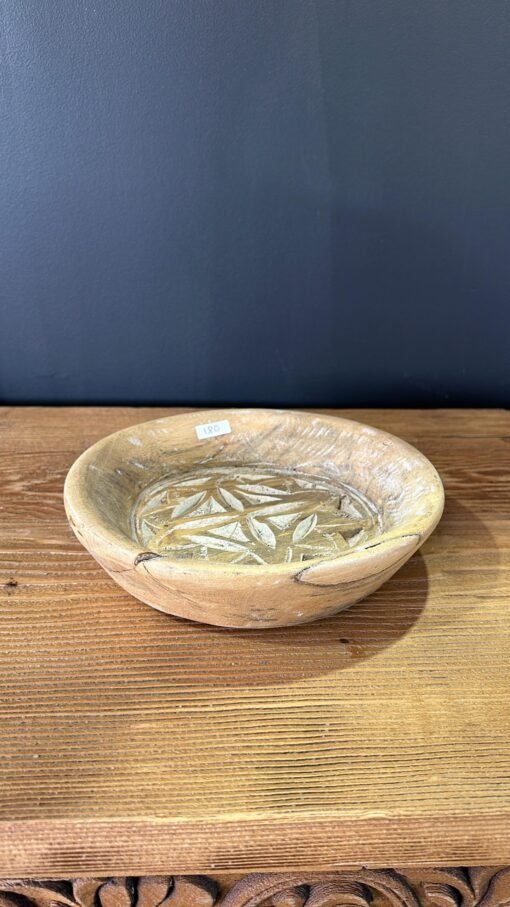 Small wooden carved plate d22 5cm - Image 5