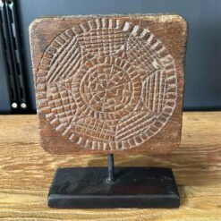 Mandala square wooden showpiece 15x6x22cm
