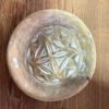 Small wooden carved plate D22 5cm