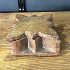 Antique wooden box 13x13x8cm