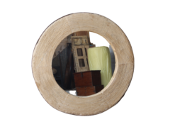 Wooden wheel mirror 130x5x130cm