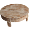Wooden grinder  coffee table  80x80x20cm