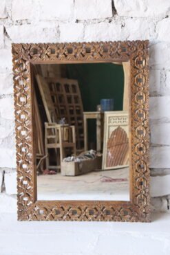 BROWN WOODEN MIRROR FRAME 90x4x120cm