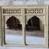 WOODEN DOUBLE ARCH MIRROR FRAME 120x5x90cm