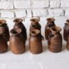 WOODEN POT 23x23x36cm
