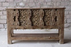 WOODEN CONSOLE TABLE 148x38x92cm