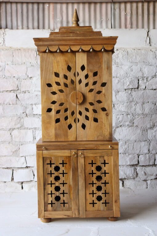 WOODEN TEMPLE LIGHT BROWN 80x45x180cm