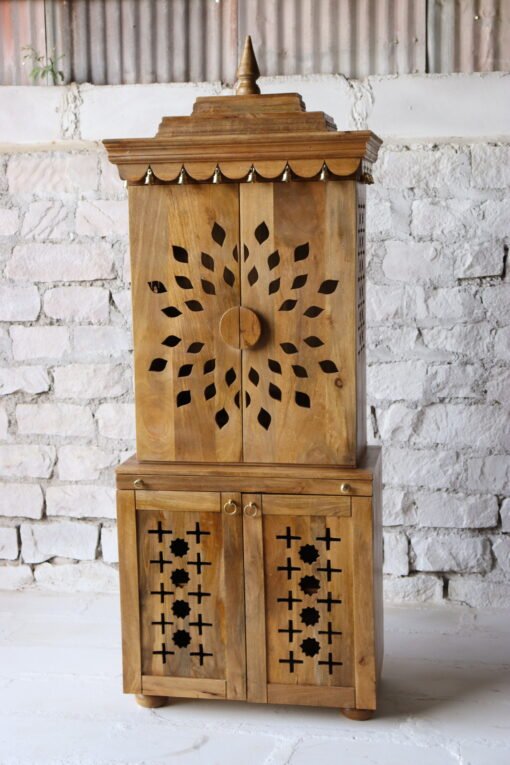 WOODEN TEMPLE LIGHT BROWN 80x45x180cm - Image 2