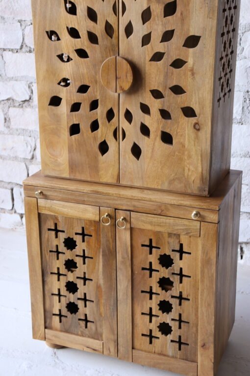 WOODEN TEMPLE LIGHT BROWN 80x45x180cm - Image 5
