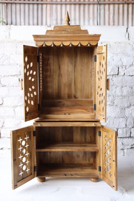 WOODEN TEMPLE LIGHT BROWN 80x45x180cm - Image 6