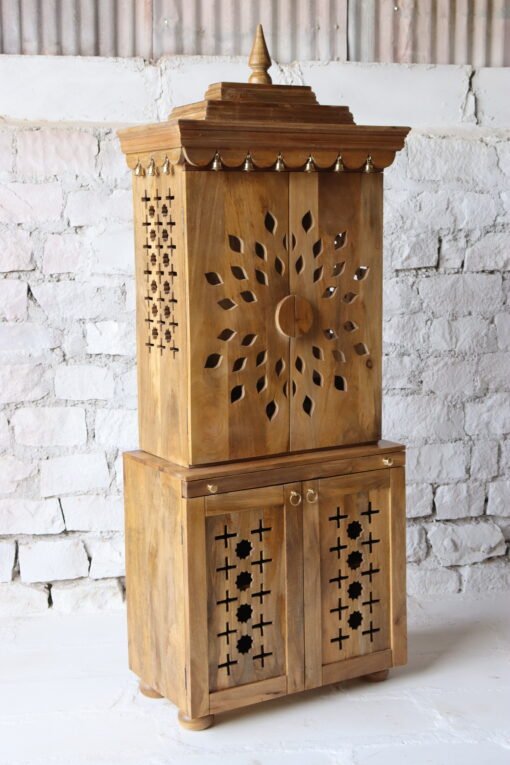 WOODEN TEMPLE LIGHT BROWN 80x45x180cm - Image 9